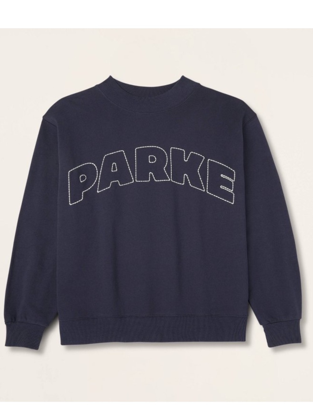 💗 Parke x Target Women's Mockneck Pullover Sweatshirt Navy Blue L/XL